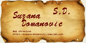 Suzana Domanović vizit kartica